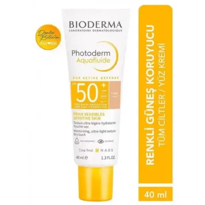 Bioderma Photoderm Aquafluid SPF50+ Tüm Ciltler Yüksek Korumalı Renkli Güneş Kremi 40 ml