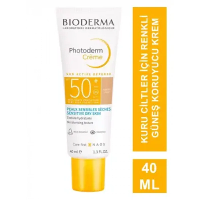 Bioderma Photoderm Creme Renkli Kuru Ciltler için Yüksek Korumalı SPF50+ Yüz Güneş Kremi 40 ml