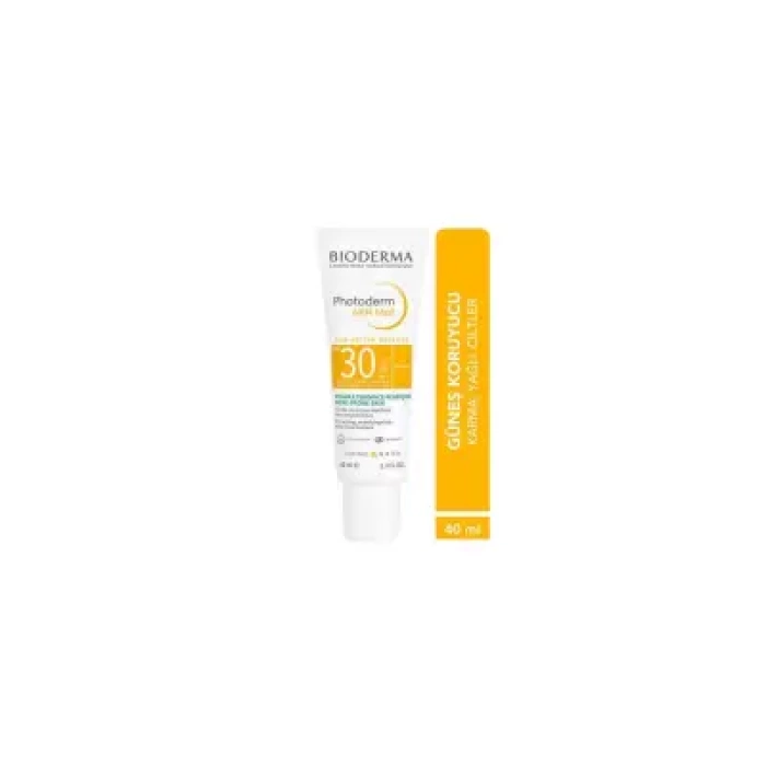Bioderma Photoderm SPF 30 AKN Mat Yağlı, Akneli Cilt için Sivilce Karşıtı Matlaştırıcı Güneş Kremi 40 ml