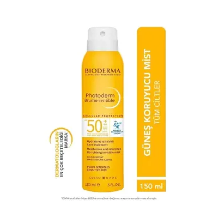Bioderma Photoderm SPF 50+ Sun Mist Tüm Ciltler Yüksek Korumalı Vücut Güneş Koruyucu 150ml