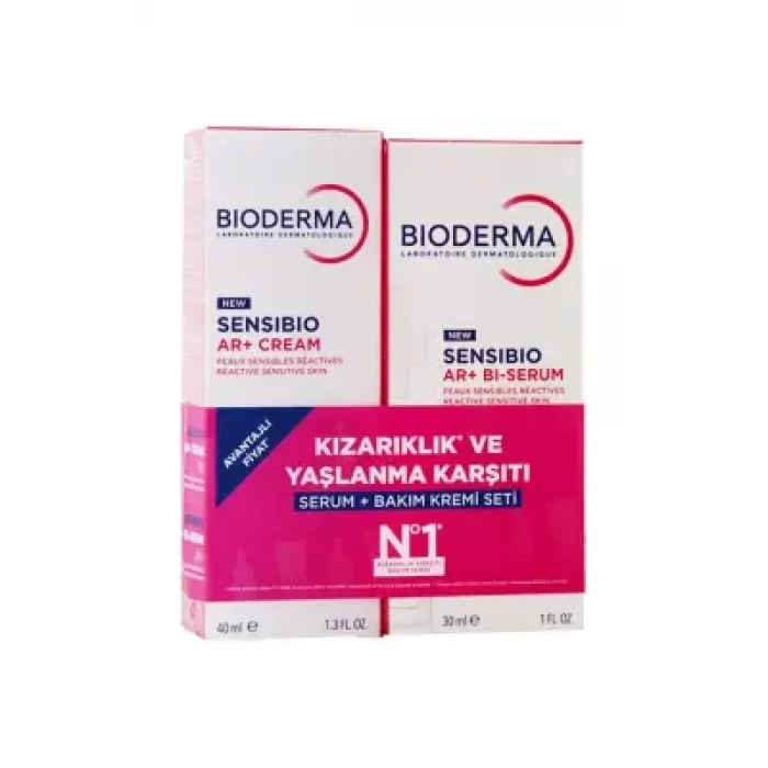 Bioderma Sensibio Ar+ Cream 40ml + Ar+ Bi-Serum 40ml | Kızarıklık ve Yaşlanma Karşıtı Set
