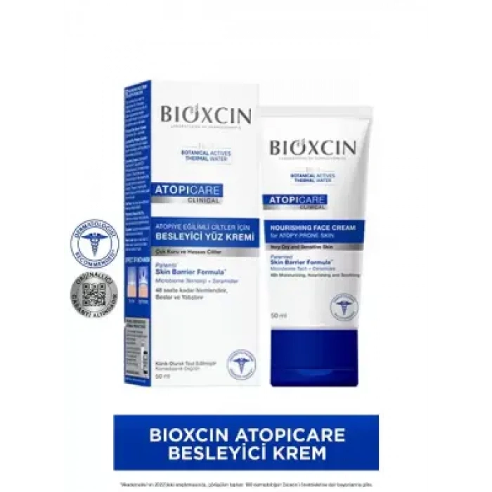 Bioxcin Atopicare Atopiye Eğilimli Ciltler İçin Besleyici Yüz Kremi 50 ml