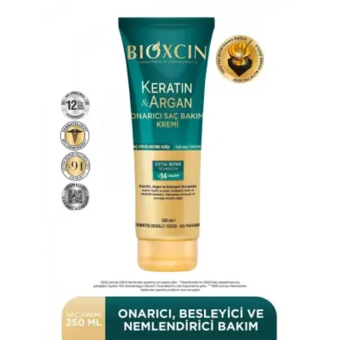 Bioxcin Keratin & Argan Onarıcı Saç Bakım Kremi 250 ml