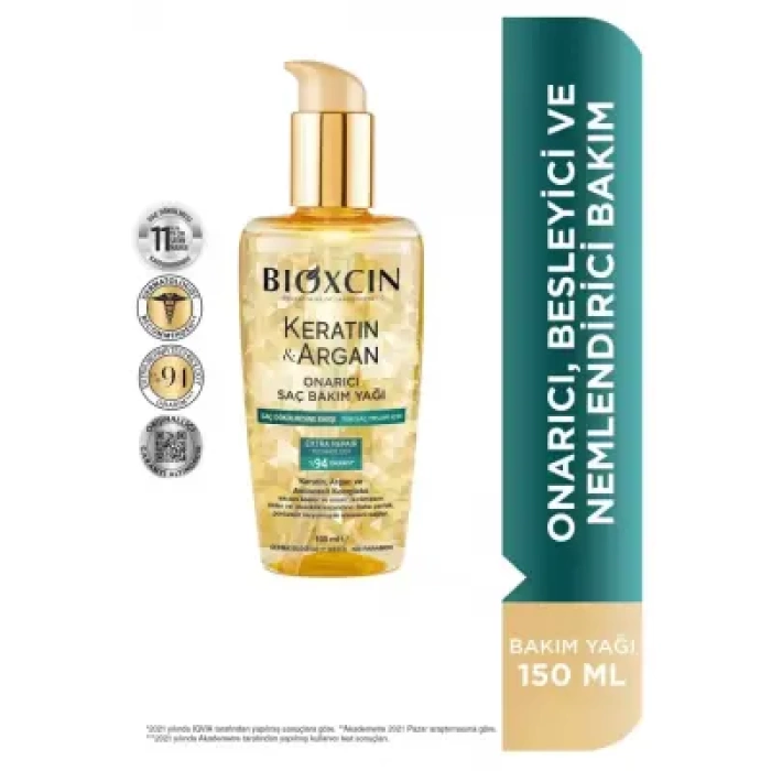 Bioxcin Keratin & Argan Onarıcı Saç Bakım Yağı 150 ml