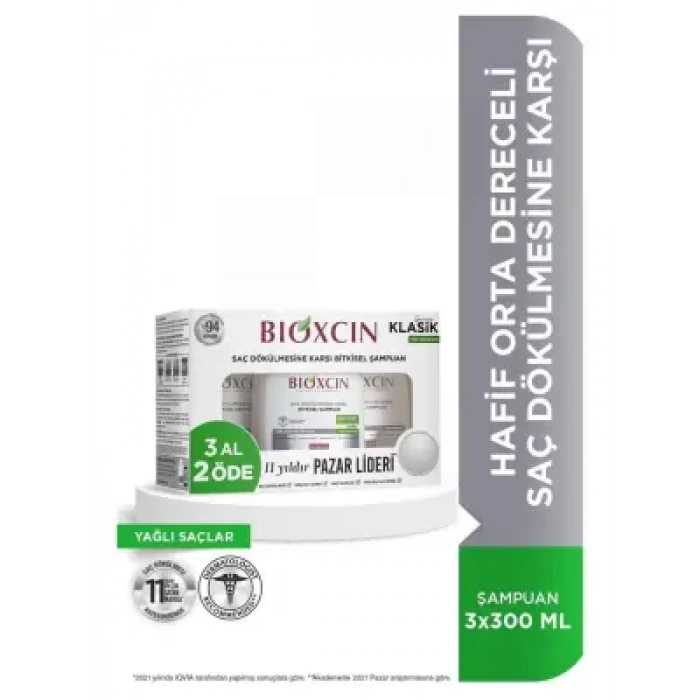 Bioxcin Klasik Şampuan Yağlı Saçlar 3 al 2 öde