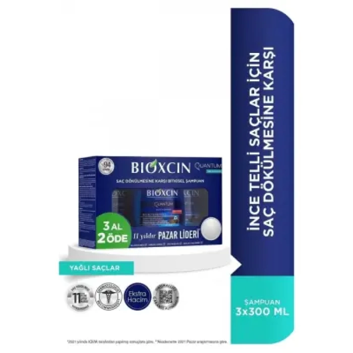 Bioxcin Quantum Şampuan Yağlı Saçlar 3 al 2 öde