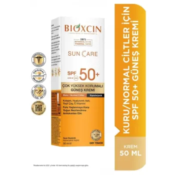 Bioxcin Sun Care Kuru/Normal Ciltler İçin Güneş Kremi Spf 50+ 50 ml