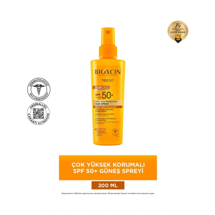 Bioxcin Sun Care Spf 50 Yüz Güneş Kremi 50 ml + Vücut Güneş Spreyi 200 ml - Kuru/Normal Cilt