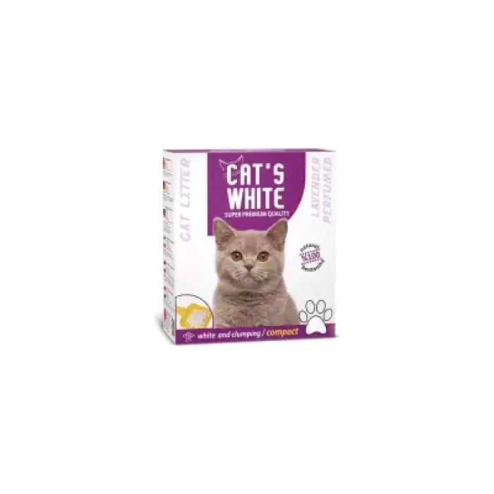 CatS White Premium Lavanta Kokulu Topaklaşan Kedi Kumu 6 L