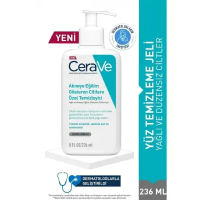 Cerave Blemish Akneye Eğilim Gösteren Ciltler İçin Özel Temizleyici 236 ml