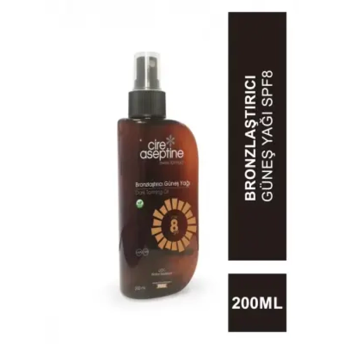 Cire Aseptine Bronzlaştırıcı Güneş Yağı Spf8 200 ml