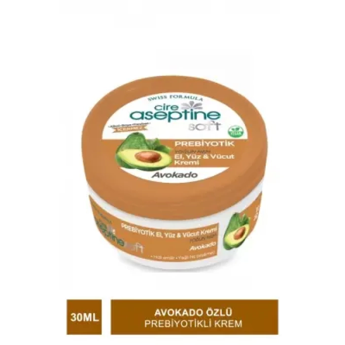 Cire Aseptine Soft Avokado Özlü Yoğun Nemlendirici Prebiyotikli Krem 30 ml