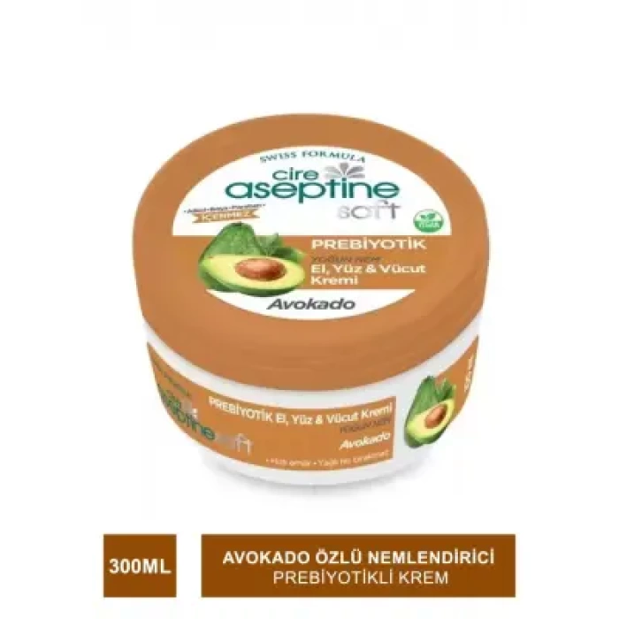Cire Aseptine Soft Avokado Özlü Yoğun Nemlendirici Prebiyotikli Krem 300 ml