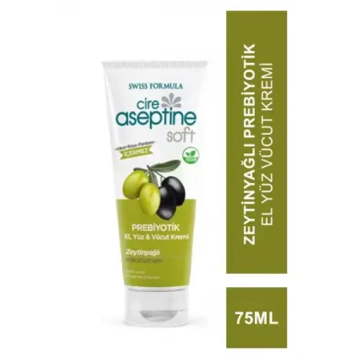 Cire Aseptine Soft Prebiyotik Zeytinyağlı El Yüz Vücut Kremi 75 ml