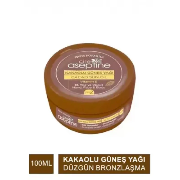 Cire Aseptine Sun Kakaolu Güneş Yağı 100 ml