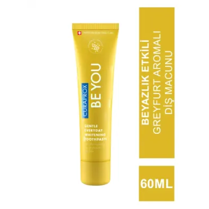 Curaprox Be You Beyazlatıcı - Greyfurt-Bergamot - Diş Macunu - Yellow 60 ml