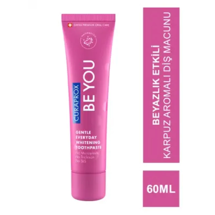 Curaprox Be You Beyazlatıcı - Karpuz - Diş Macunu - Pink 60 ml