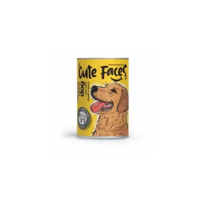 Cute Faces Kuzu Parça Etli Soslu Yetişkin Köpek Konservesi 400 Gr