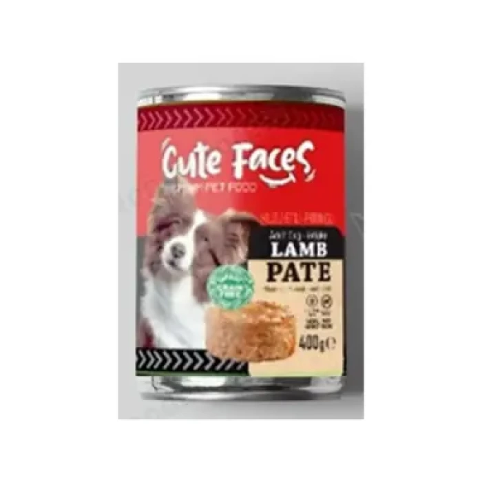 Cute Faces Tahılsız Pate Kuzu Etli Pirinçli Köpek Konserve 400 gr