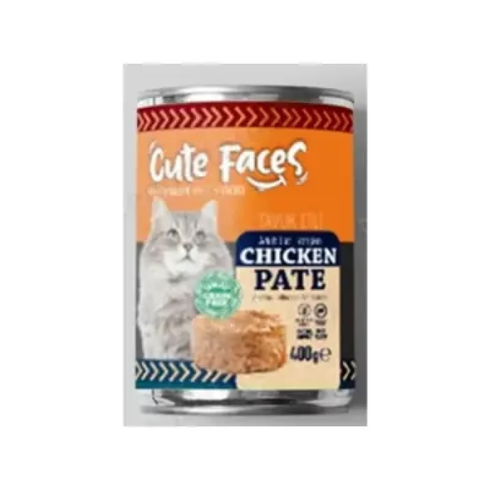 Cute Faces Tahılsız Pate Tavuk Etli Kedi Konserve 400 gr