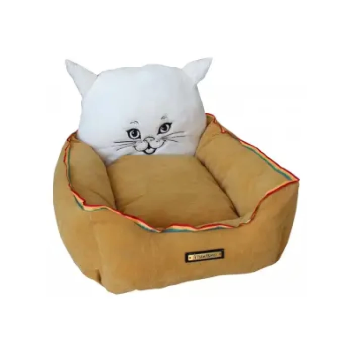 Daisy Kedi Başlıklı Minderli Yatak