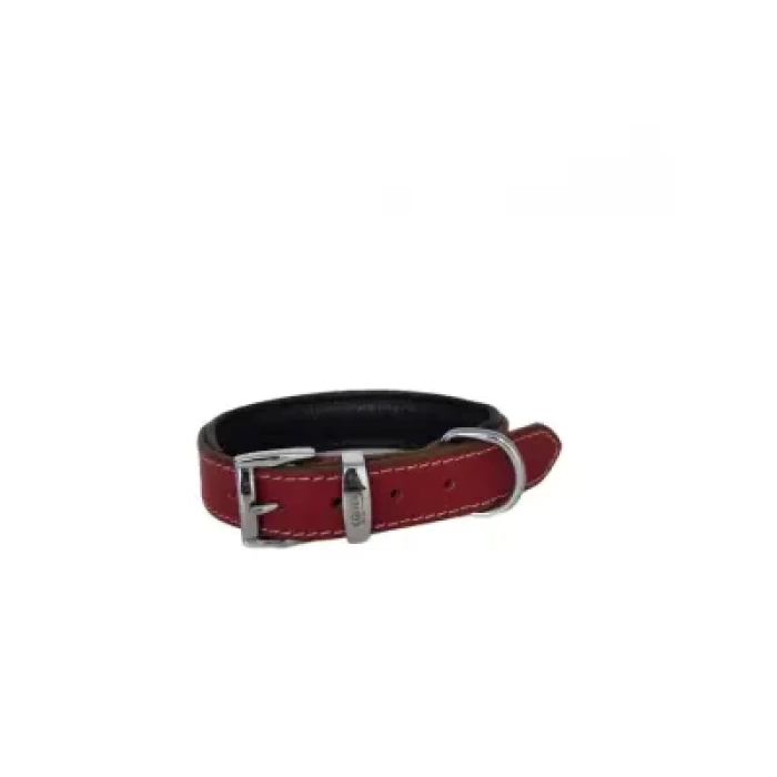 Daisy Klasik Deri Köpek Tasması XS-2cm Kırmızı