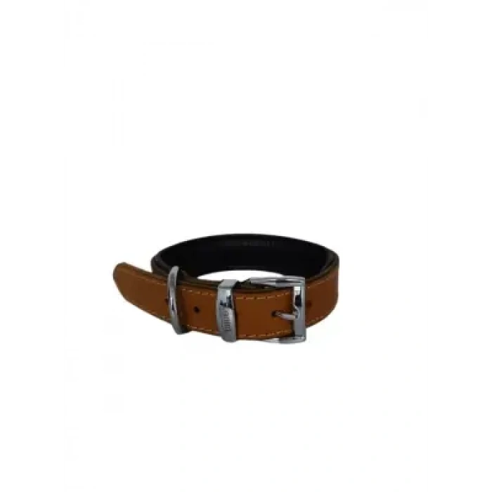 Daisy Yağlı Deri Köpek Tasması XXS-2cm Taba
