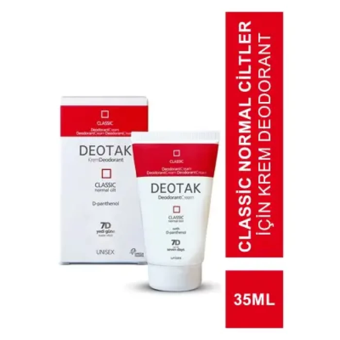 Deotak Classic Normal Ciltler İçin Unısex Krem Deodorant 35ml