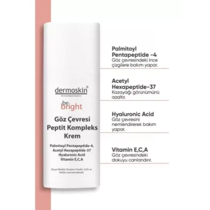 Dermoskin Be Bright Göz Çevresi Peptit Kompleks Krem 15 ml