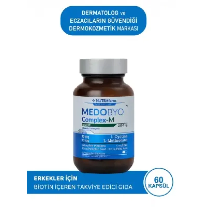 Dermoskin NutraFarm Medobyocomplex-M Biotin 60 Kapsül