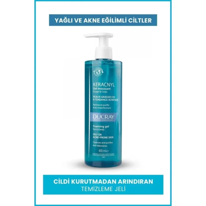 Ducray Keracnyl Yağlı ve Akneye Eğilimli Ciltler İçin Temizleme Jeli