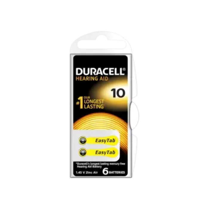 Duracell Activair İşitme Cihazı Pili 6lı No: 10