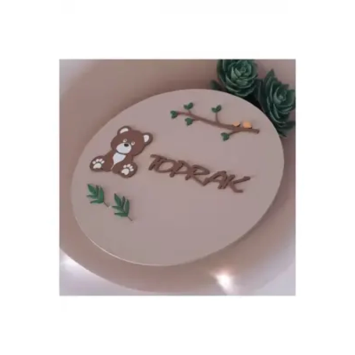 Ebruli Sanat Tasarım Kişiye Özel Tasarım Çocuk Odası Kapı Süsü