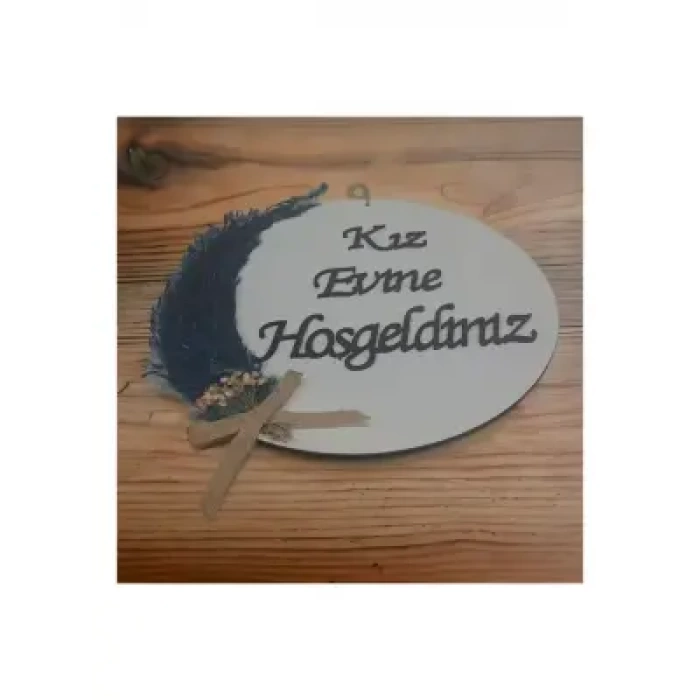 Ebruli Sanat Tasarım Kız Evine Hoşgeldiniz Kapı Süsü