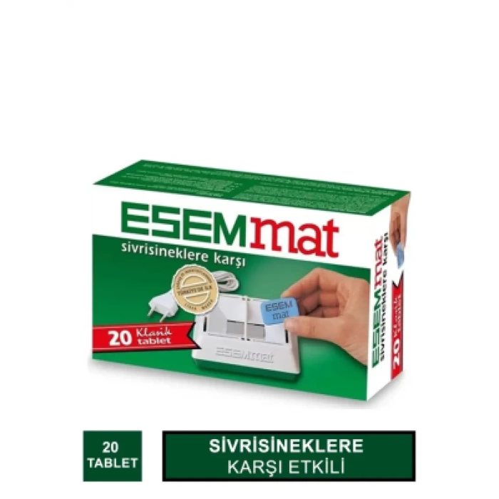 Esemmat Sivrisinek Kovucu 20 Tablet