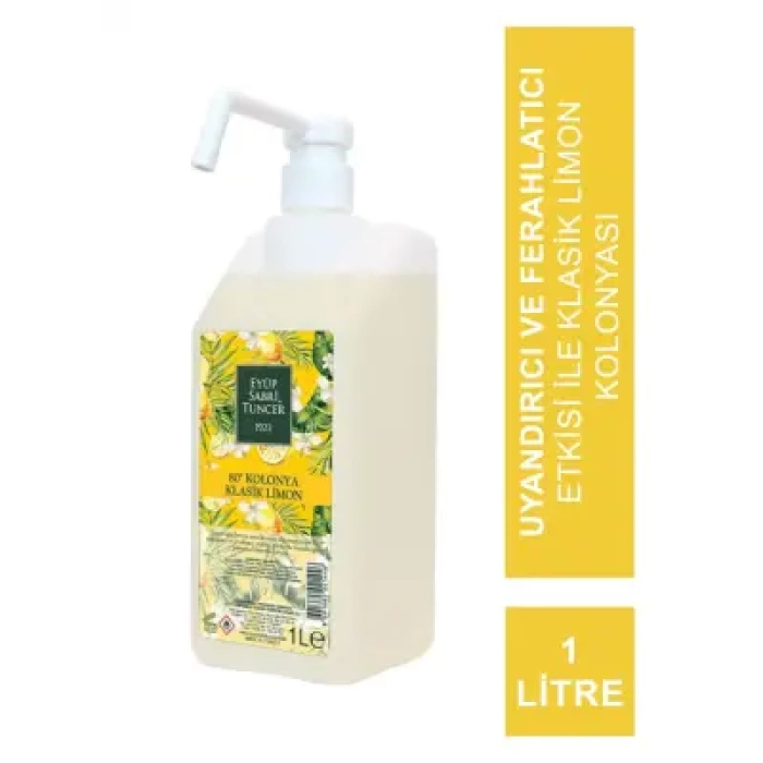 Eyüp Sabri Tuncer 80° Klasik Limon Kolonyası 1 lt - Sprey Başlıklı