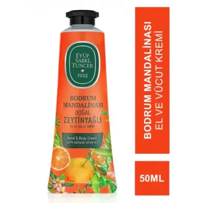 Eyüp Sabri Tuncer Bodrum Mandalinası Doğal Zeytinyağlı El ve Vücut Kremi 50 ml
