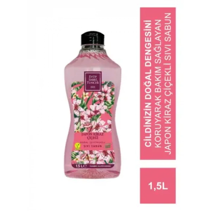 Eyüp Sabri Tuncer Doğal Zeytinyağlı Sıvı Sabun Japon Kiraz Çiçeği 1,5 Lt