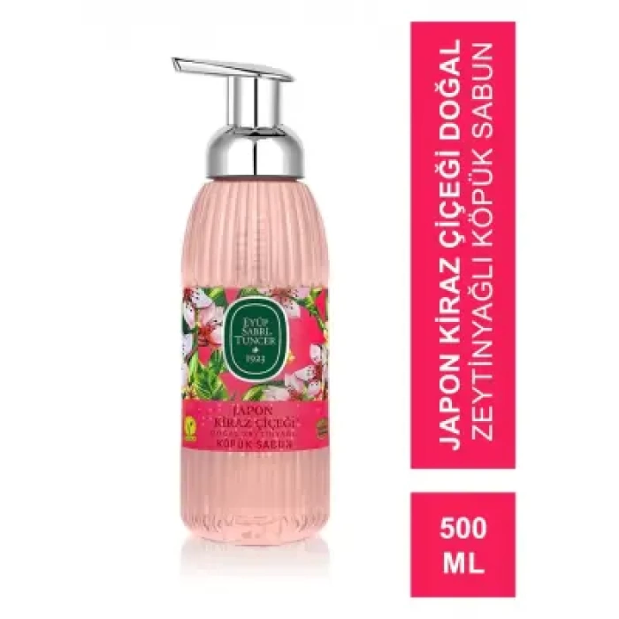 Eyüp Sabri Tuncer Japon Kiraz Çiçeği Doğal Zeytinyağlı Köpük Sabun 500 ml