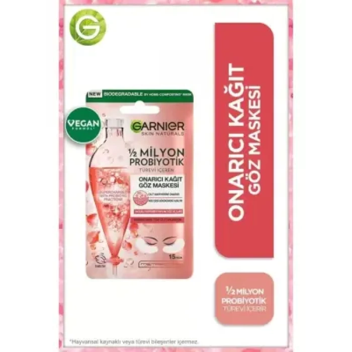 Garnier 1/2 Milyon Probiyotik Türevi Içeren Onarıcı Kağıt Göz Maskesi 6 gr