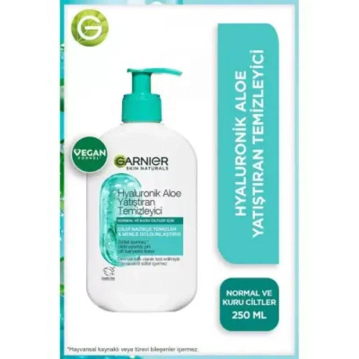 Garnier Hyaluronik Aloe Yatıştıran Temizleyici - Normal & Kuru Ciltler - 250 ml