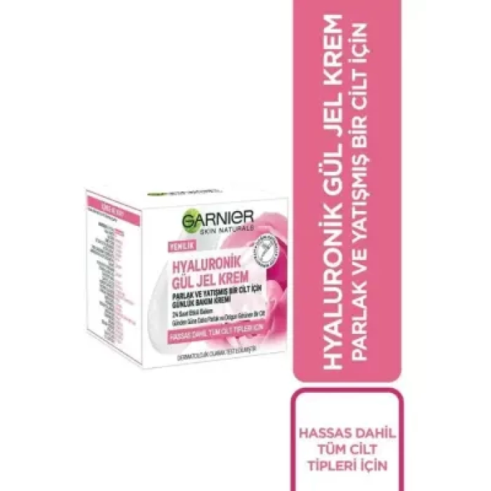 Garnier Hyaluronik Gül Jel Krem - Parlak ve Yatışmış Bir Cilt İçin Günlük Bakım Kremi - 50 ml