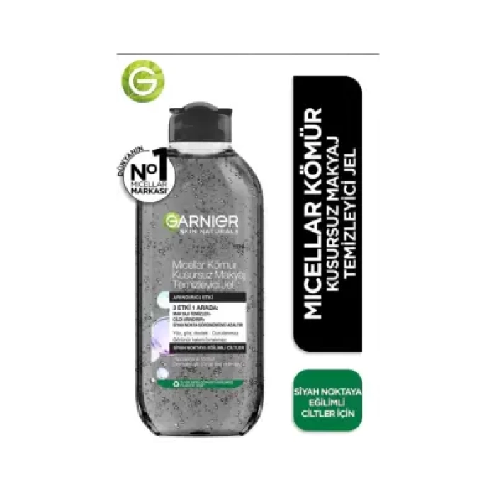 Garnier Miceller Kömür Kusursuz Makyaj Temizleyici Jel 400 ml