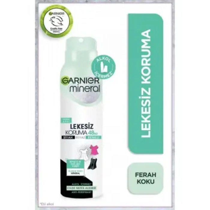 Garnier Mineral Lekesiz Koruma Ferah Koku Sprey Deodorant 150 ml