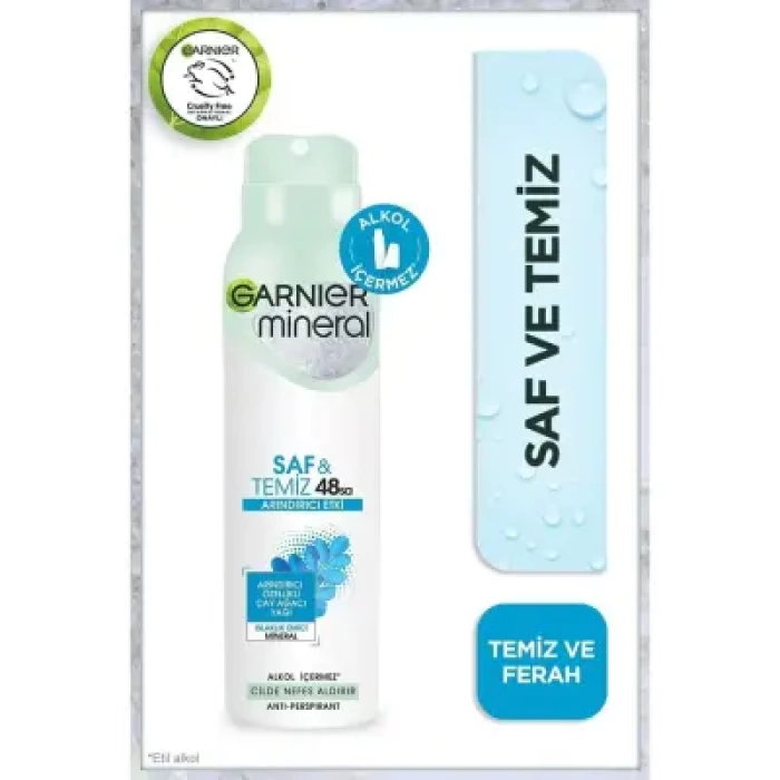 Garnier Mineral Saf&Temiz Sprey Deodorant 150 ml