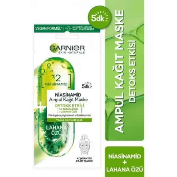 Garnier Niacinamide Detoks Etkili Ampul Kağıt Maske 15 gr