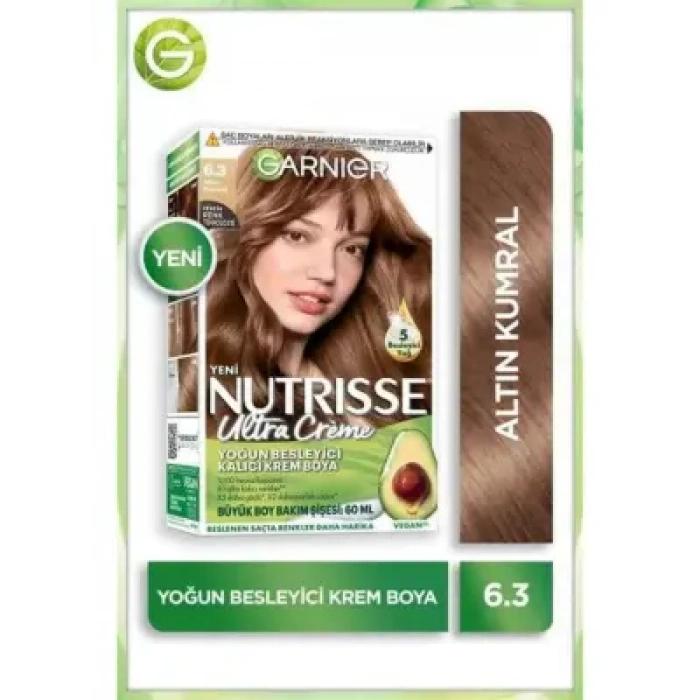 Garnier Nutrisse Ultra Creme 6,3 Altın Kumral Yoğun Besleyici Kalıcı Krem Boya