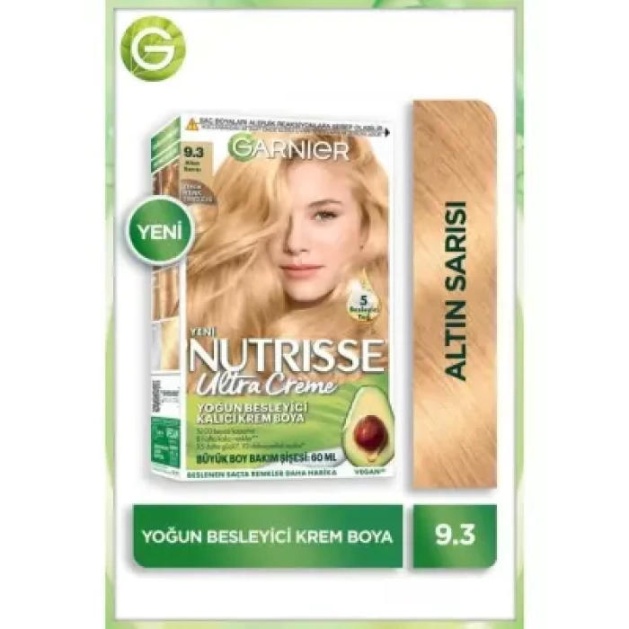 Garnier Nutrisse Ultra Creme 9.3 Altın Sarısı Yoğun Besleyici Kalıcı Krem Boya
