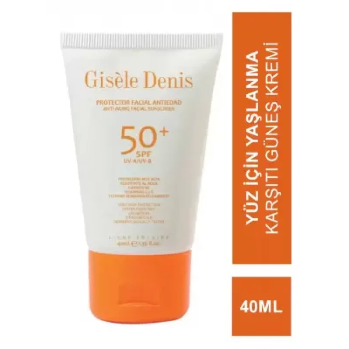 Gisele Denis Anti Aging Facial Sunscreen SPF50+ Yüz İçin Yaşlanma Karşıtı Güneş Koruma Kremi 40 ml