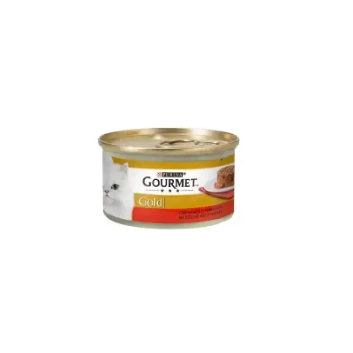 Gourmet Gold Kıyılmış Sığır Etli Ve Domatesli Yetişkin Kedi Konservesi 85 Gr